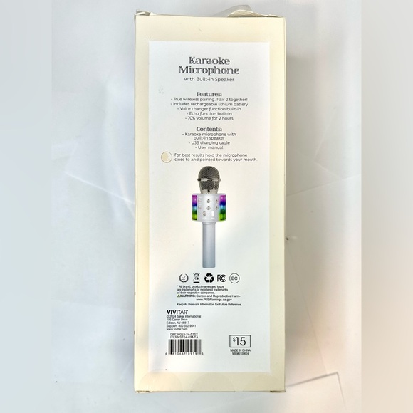 Vivitar iSing Bluetooth Karaoke Speaker With Wired Microphone (Open Box) - Picture 2 of 2